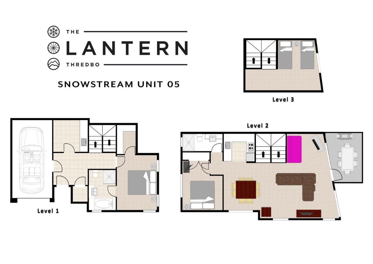 Snow Stream 2 Bedroom And Loft With Gas Fire Balcony And Garage Parking Тредбо Экстерьер фото